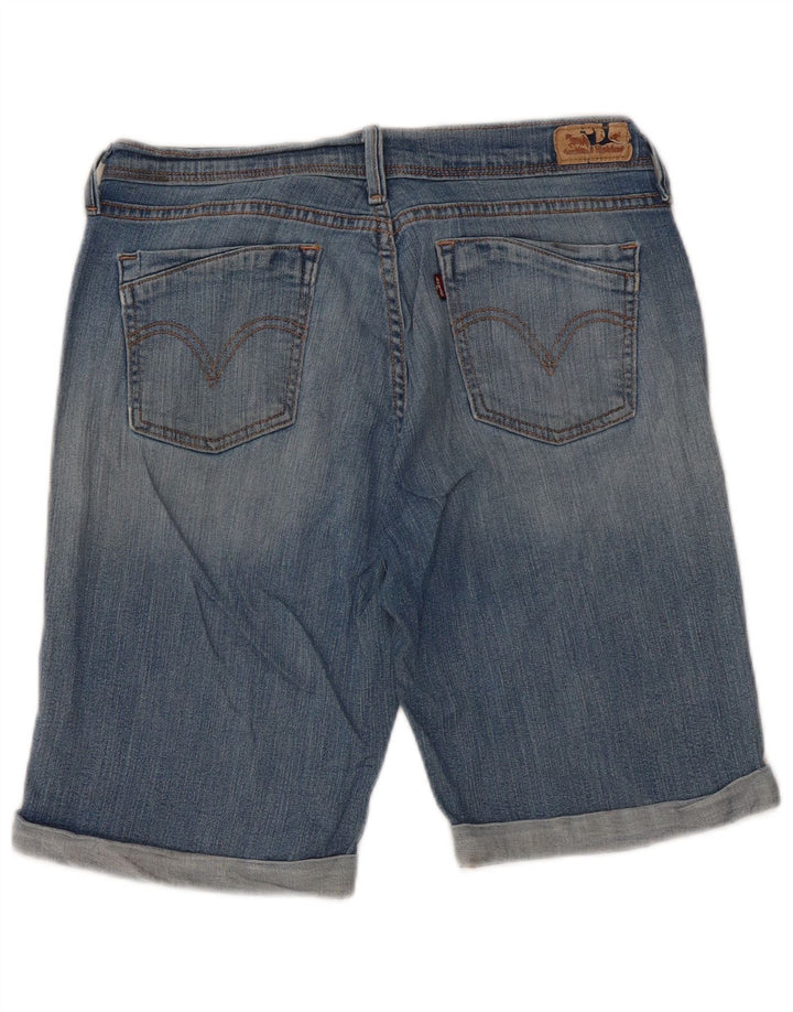 LEVI'S Damen-Jeansshorts mit mittelhohem Bund, US 10, Mittel W30, blaue Baumwolle