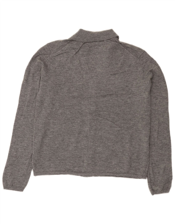 Zara Damen Strickjacke UK 18 XL Graue Wolle