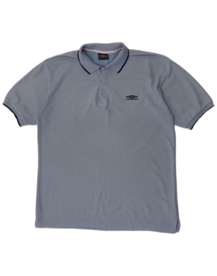 Umbro Herren-Poloshirt aus mittelblauem Polyester
