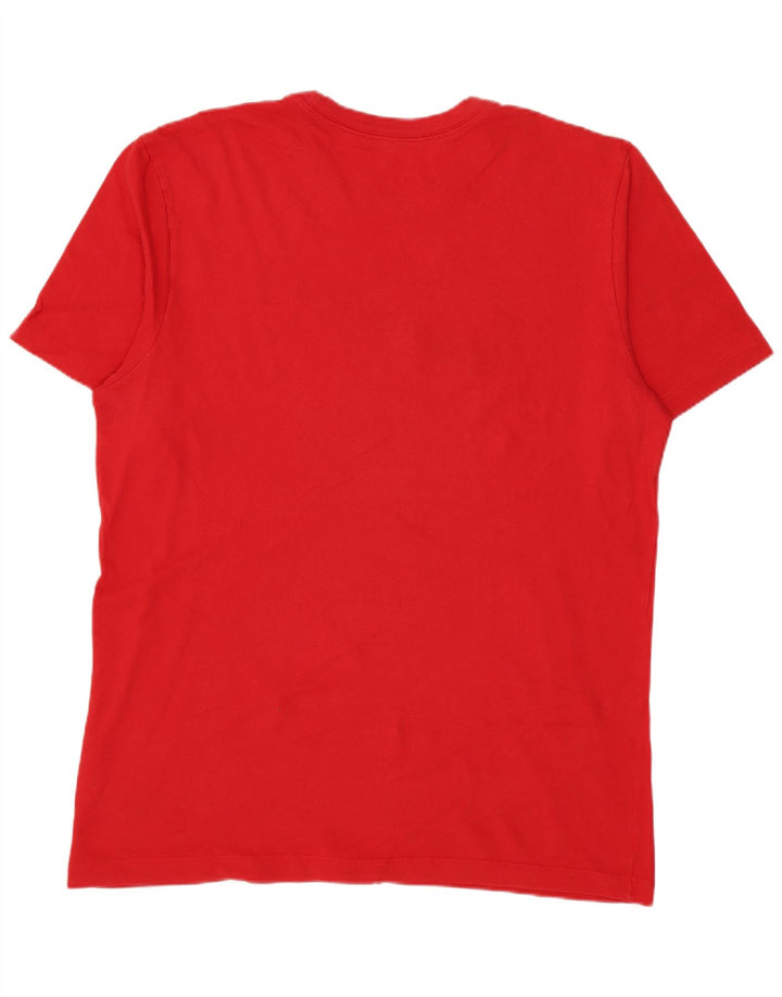 Nike Herren-T-Shirt mit Grafik, mittelrote Baumwolle