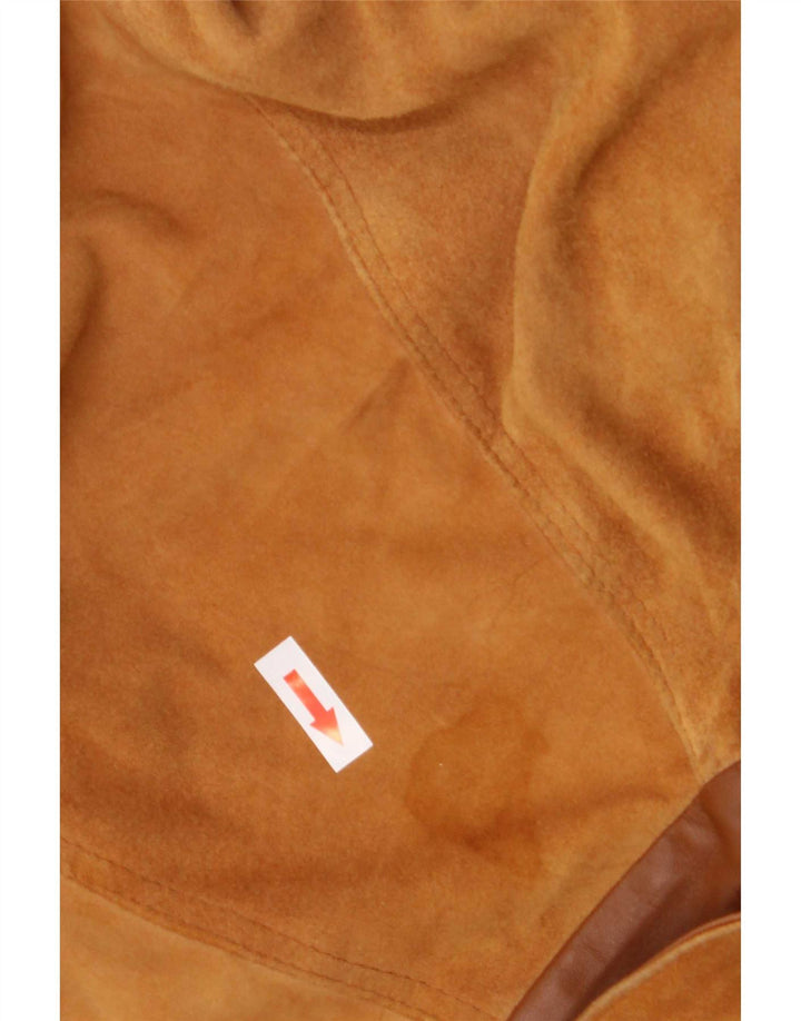 Vintage Herren Wildlederjacke IT46 Small Beige