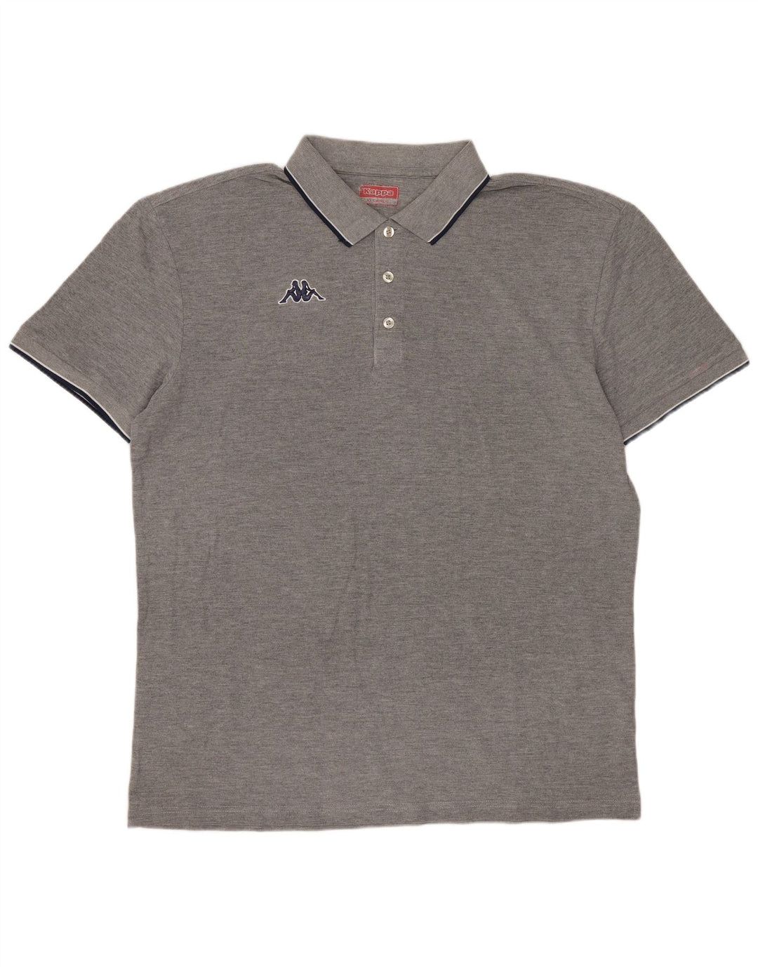 Kappa Herren Poloshirt XL Grau Baumwolle