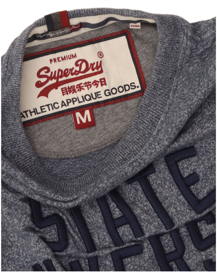Superdry Herren Grafik-T-Shirt-Oberteil Mittelblau meliert