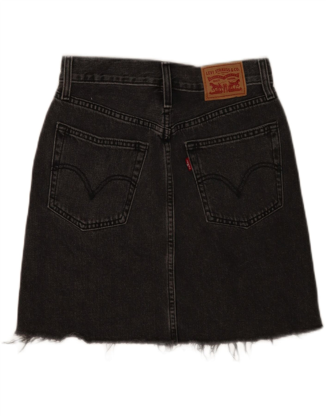 Levi's Damen-Jeansrock, W26, klein, graue Baumwolle