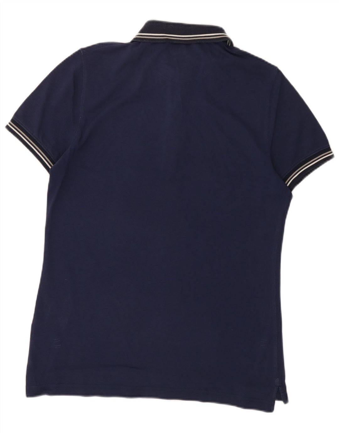 MASSIMO DUTTI Herren-Poloshirt mit normaler Passform, mittleres Marineblau