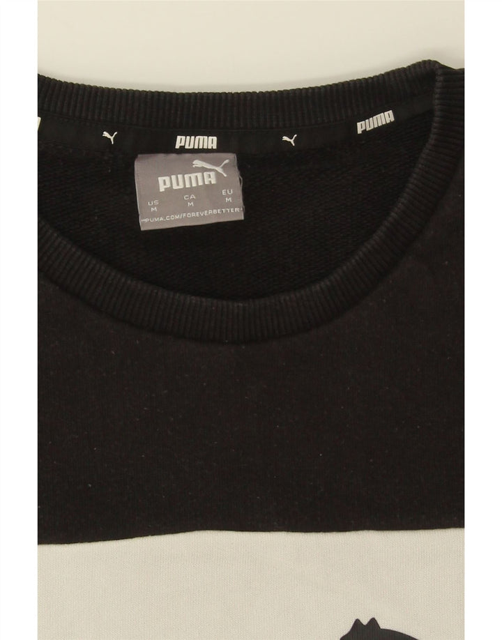 PUMA Mens Graphic Sweatshirt Jumper Medium Multicoloured Colourblock Vintage Puma and Second-Hand Puma from Messina Hembry 