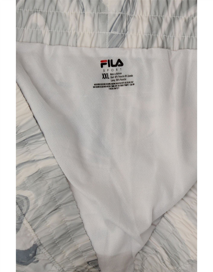 Fila Damen Sportshorts UK 20 2XL Graues Batik-Polyester