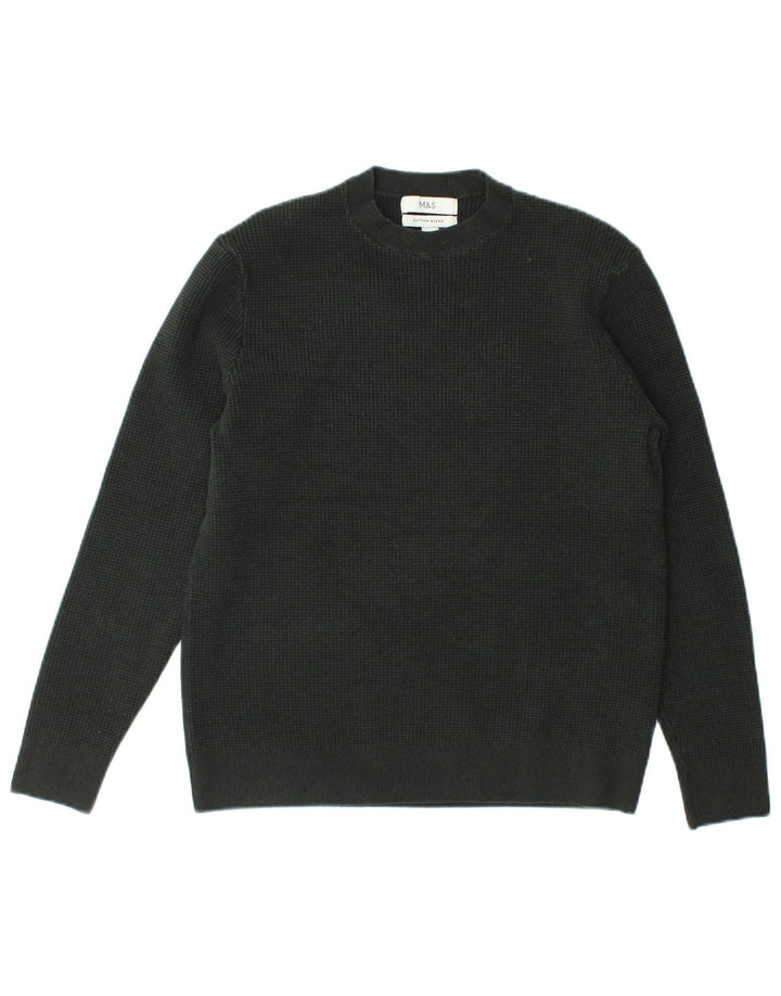 Marks & Spencer Damen-Pullover mit Rundhalsausschnitt, Gr. 14, Mittelgrün