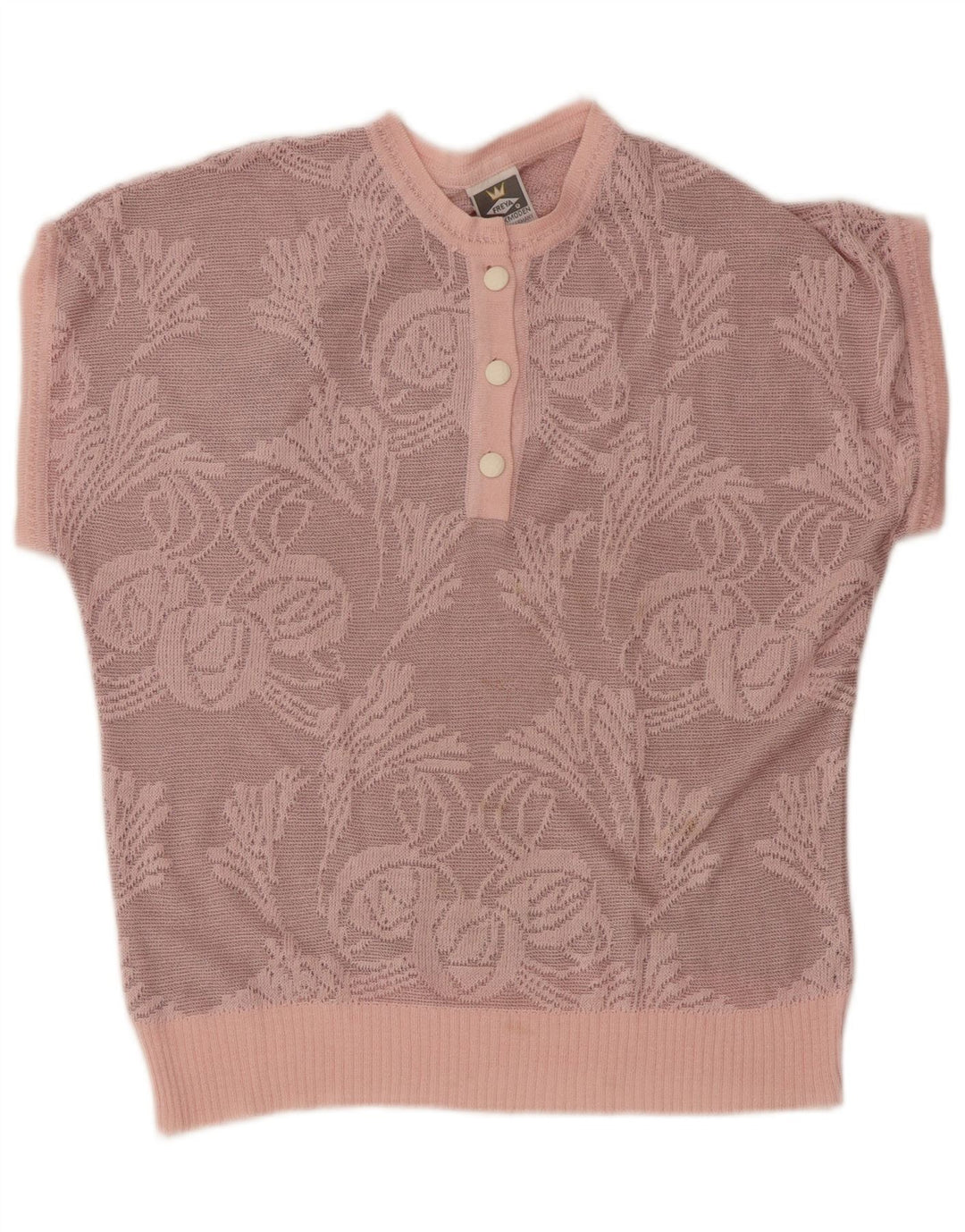 FREYA Damen-Pullover mit Rundhalsausschnitt, EU 40, Mittelrosa mit Blumenmuster