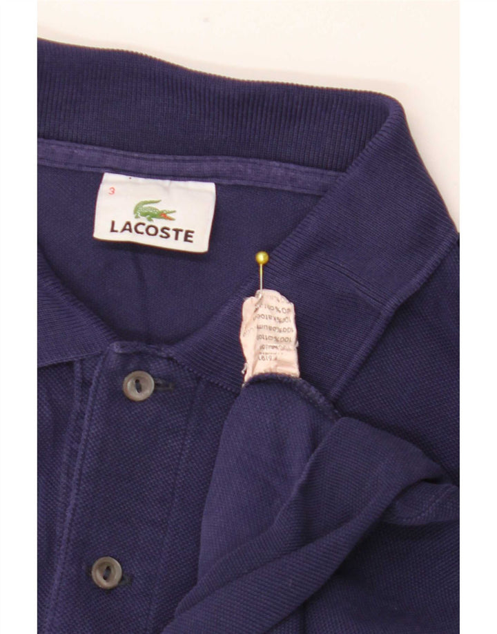 Lacoste Herren-Poloshirt, Größe 3, klein, lila Baumwolle
