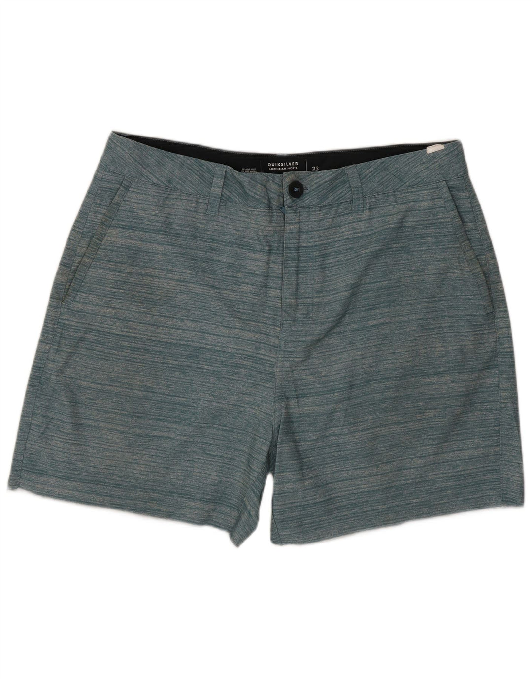 Quiksilver Herren Chinoshorts W33 Mittelgrün gestreift