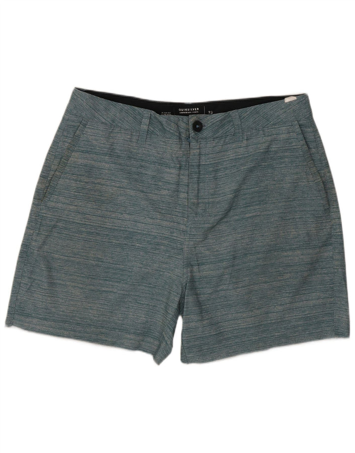Quiksilver Herren Chinoshorts W33 Mittelgrün gestreift