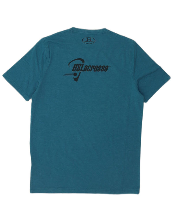 Under Armour Mens Heat Gear Loose Fit Graphic T-Shirt Top Small Blue