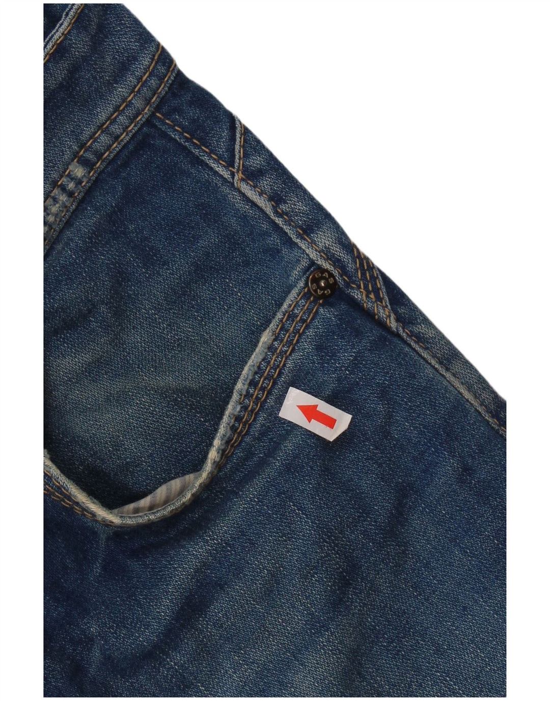 GAS Damen Slim Jeans W32 L29 Blaue Baumwolle