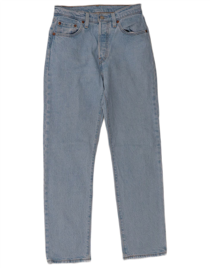 Levi's Damen 501 Straight Jeans W25 L28 Blaue Baumwolle