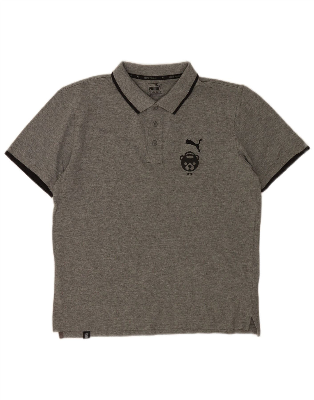 Puma Herren Barcelona Graphic Poloshirt Kleine graue Baumwolle