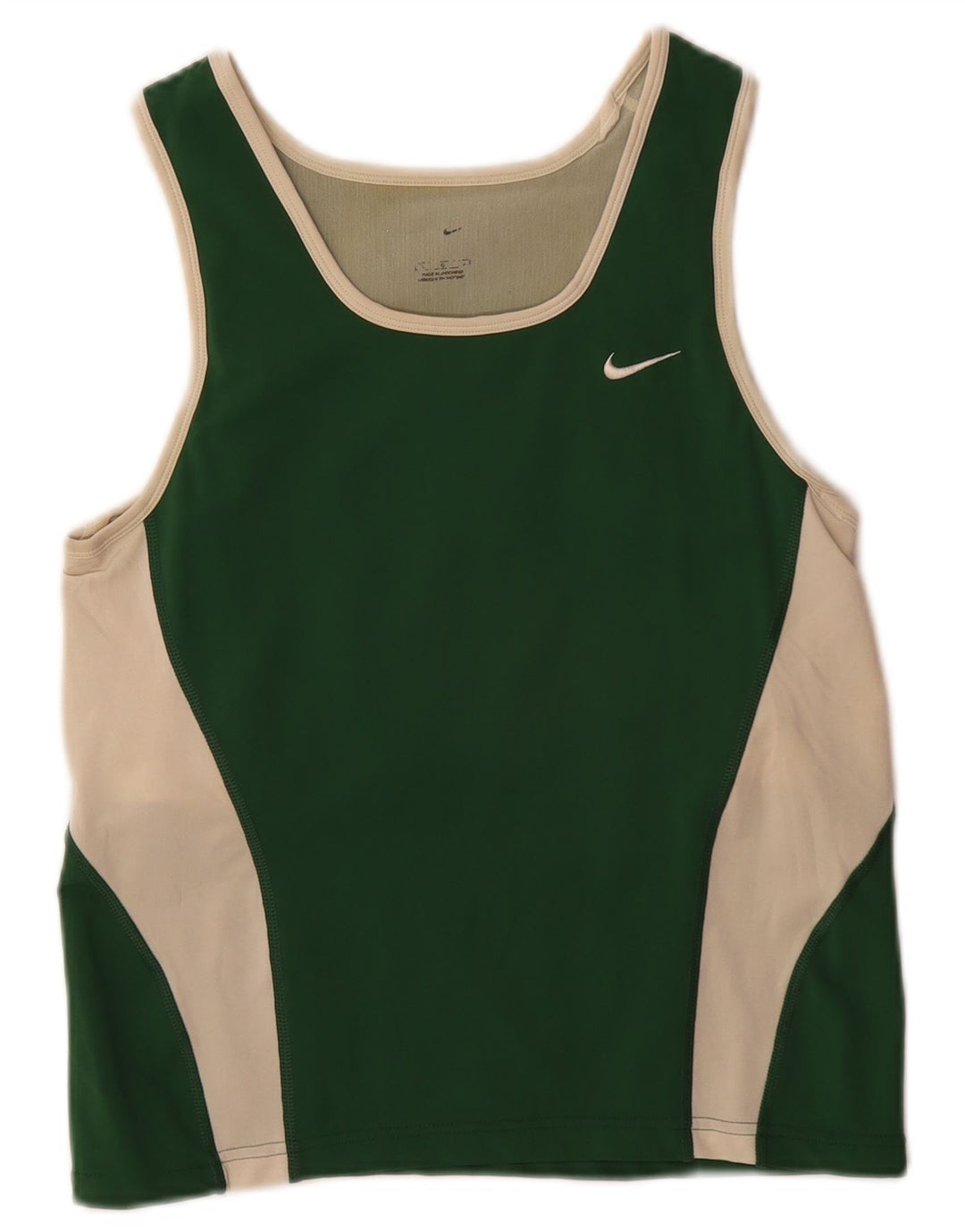 Nike Damen-Trägershirt UK 14 Large Grüner Farbblock