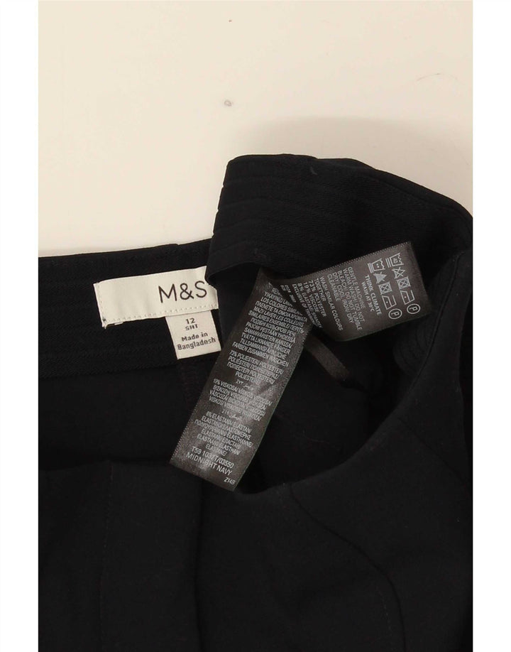 Marks & Spencer Damen-Hose, kurz geschnitten, UK 12, M, W28, L23, Marineblau