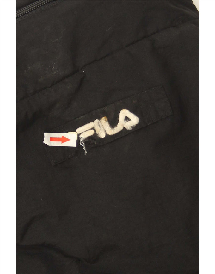 Fila Herren-Jacke mit Kapuze, gepolstert, UK 40, Größe L, Schwarz, Polyamid