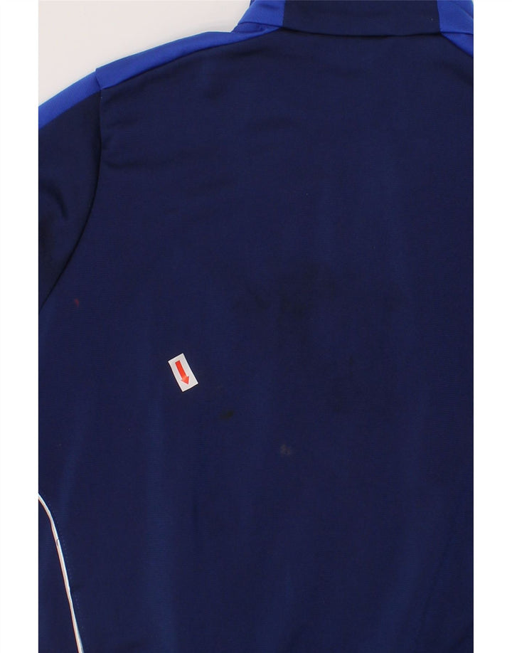 ADIDAS Boys Tracksuit Top Jacket 5-6 Years Navy Blue Colourblock Polyester Vintage Adidas and Second-Hand Adidas from Messina Hembry 