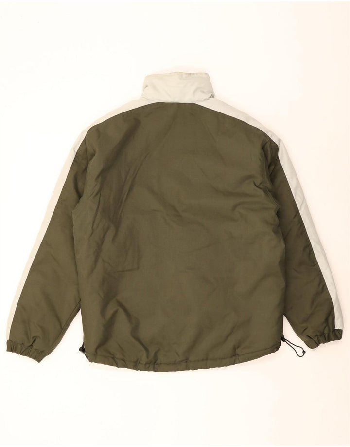 Kappa Herren Wattierte Jacke UK 38 Medium Khaki Colourblock Polyester