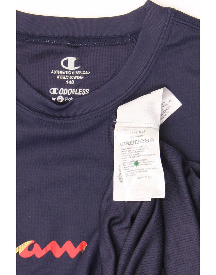 Champion T-Shirt mit Grafik für Jungen, 9–10 Jahre, Marineblau, Polyester