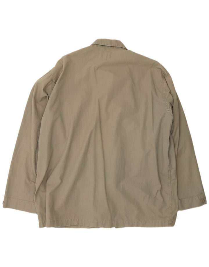 Avirex Herren-Overshirt, locker sitzendes Hemd, mittlere Khaki-Baumwolle