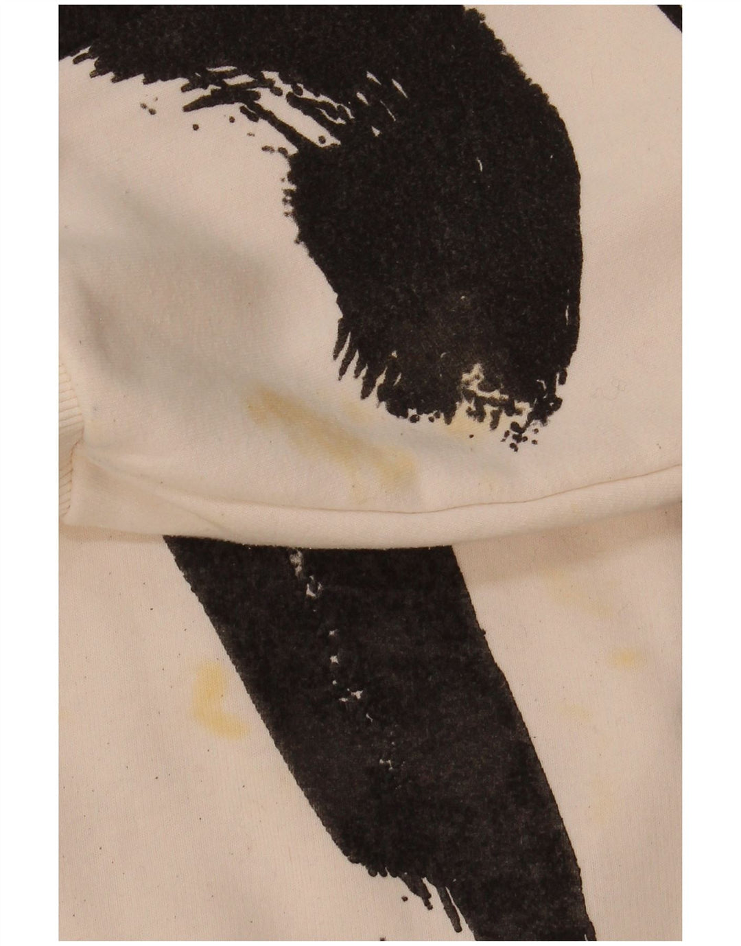 Zara Damen Crop Sweatshirt Pullover UK 14 Mittelweiß Farbblock