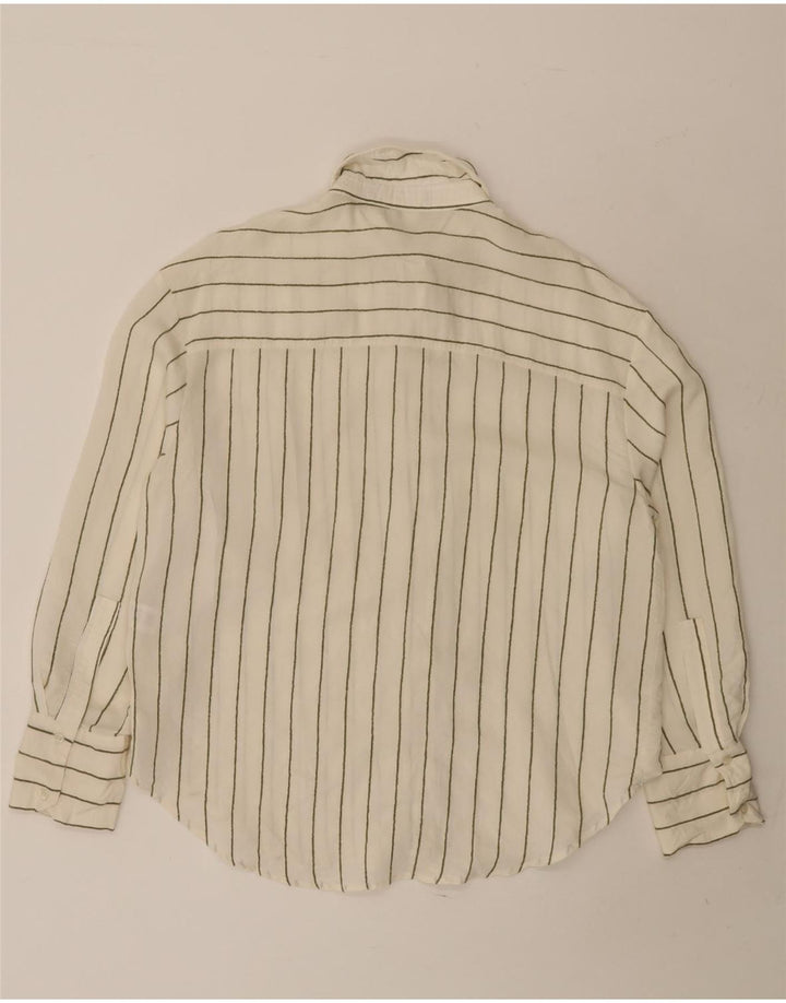 ZARA Damen-Oversize-Hemd, Gr. 40, Größe S, weiß, gestreift, Modal