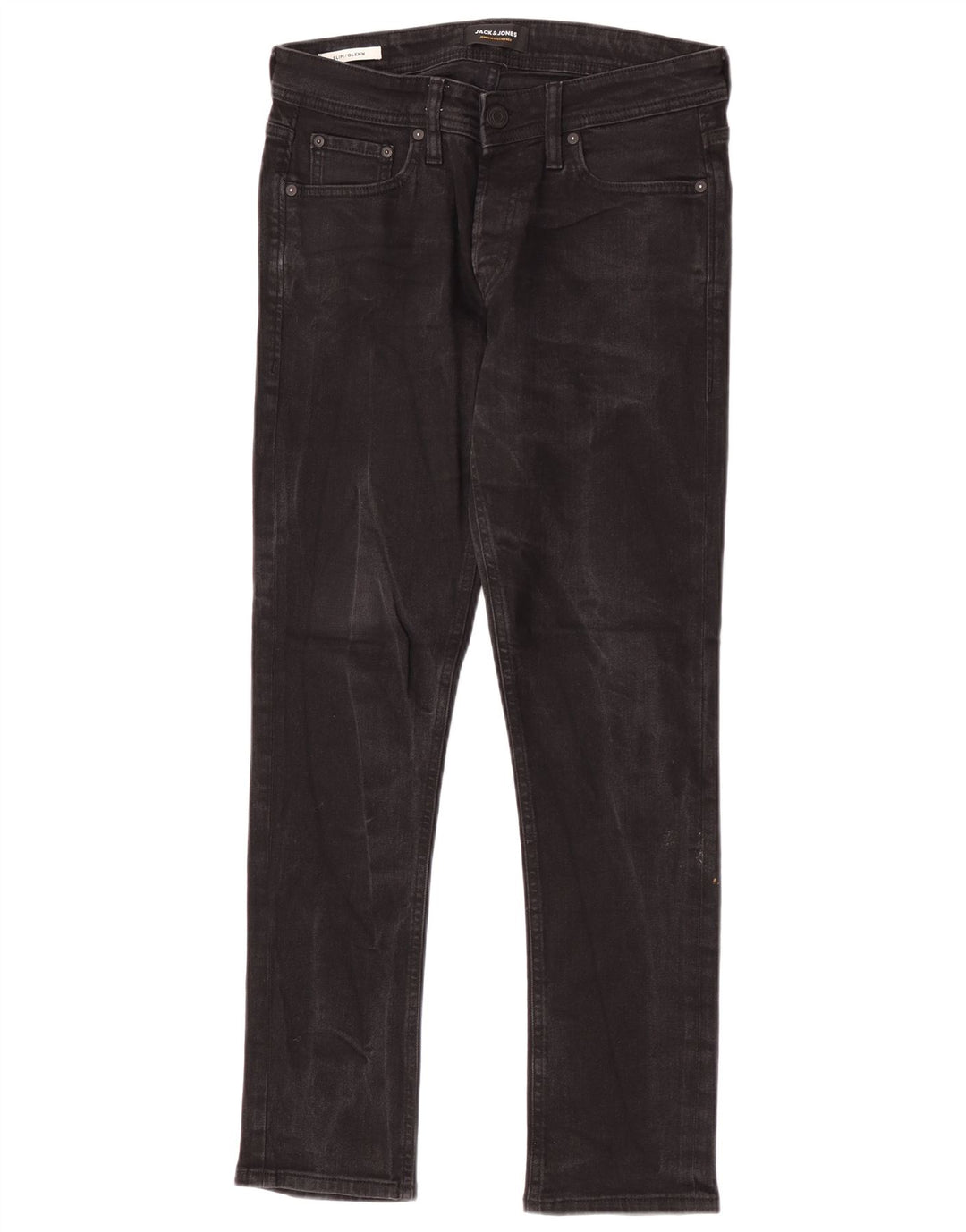 Jack & Jones Herren GLENN Slim Jeans W30 L30 Schwarz Baumwolle