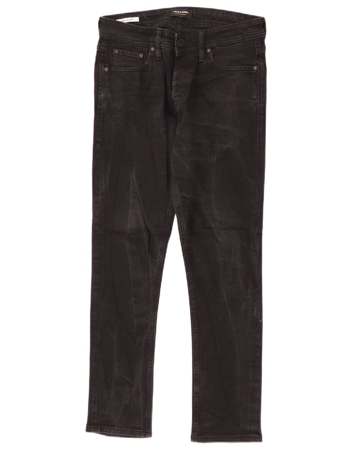 Jack & Jones Herren GLENN Slim Jeans W30 L30 Schwarz Baumwolle