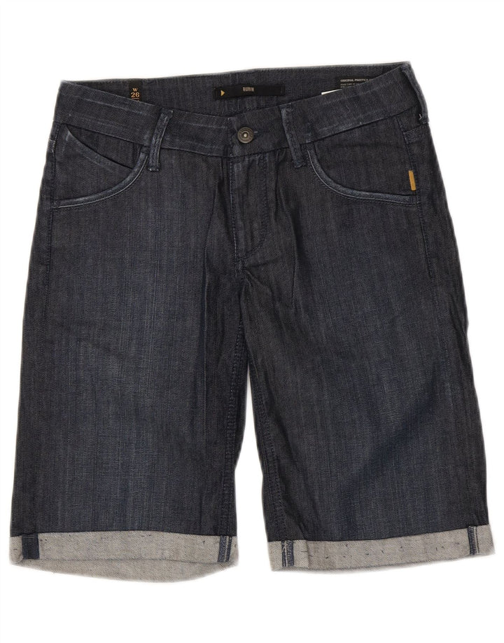 Meltin' Pot Damen Jeansshorts W26 Small Marineblau Baumwolle