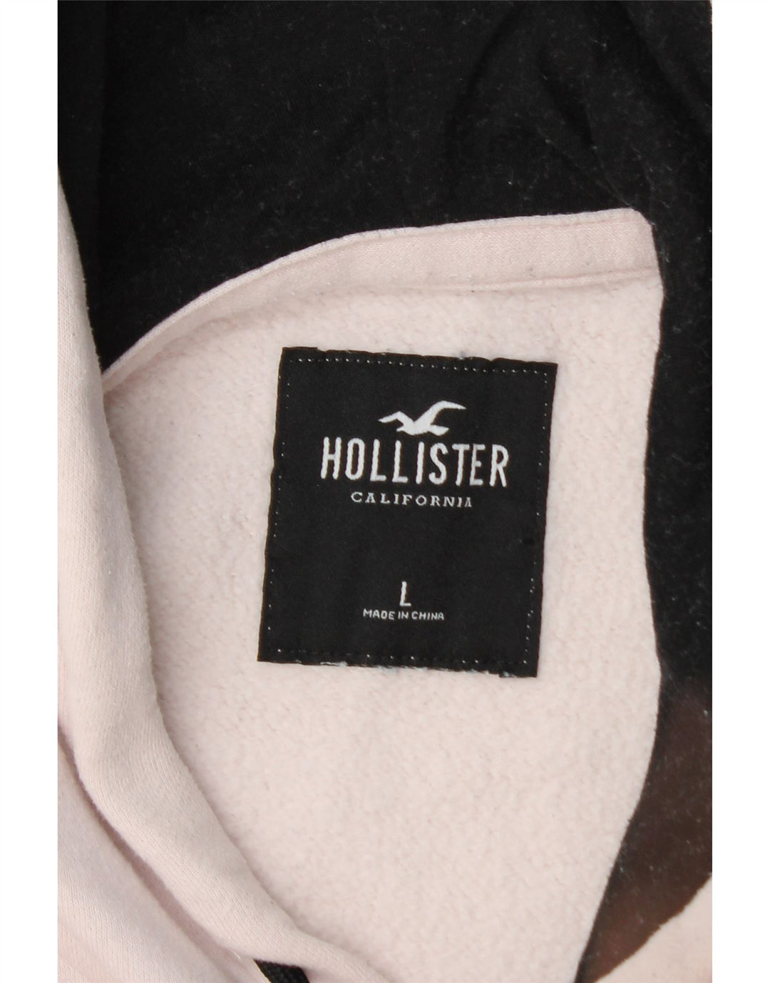 HOLLISTER Herren-Kapuzenpullover mit Grafik, groß, weiße Farbblock-Baumwolle