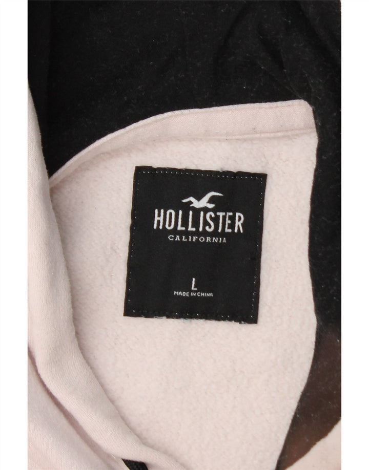 HOLLISTER Herren-Kapuzenpullover mit Grafik, groß, weiße Farbblock-Baumwolle