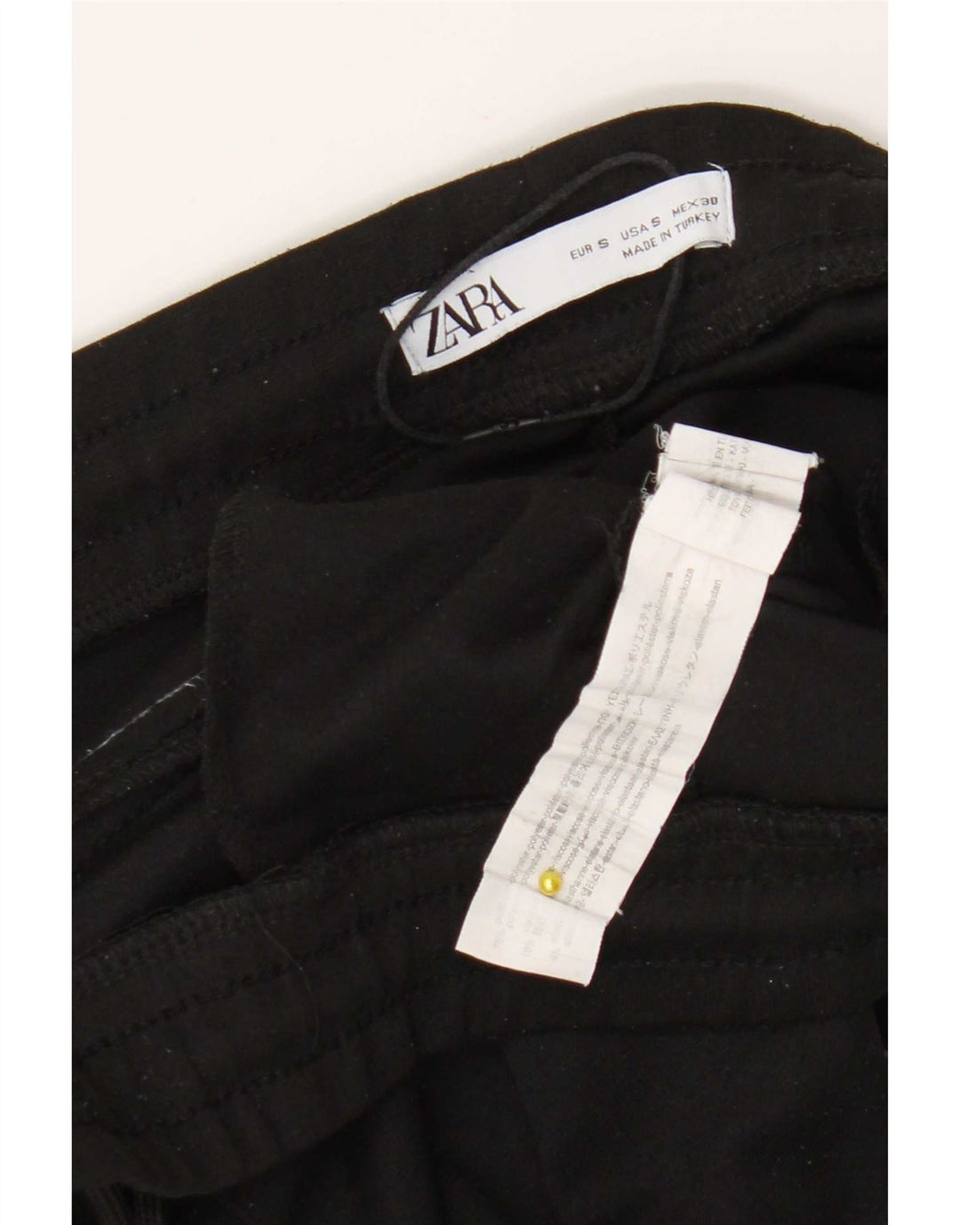 Zara Herren Crop Trainingsanzug Hose Joggers Small Schwarz Polyester