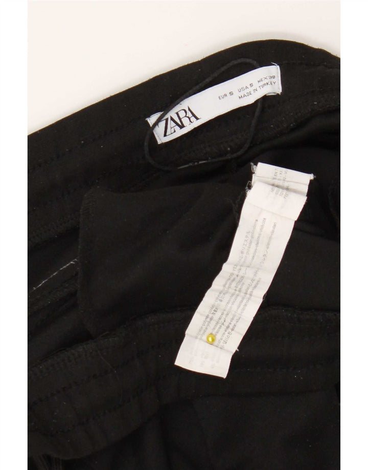 Zara Herren Crop Trainingsanzug Hose Joggers Small Schwarz Polyester