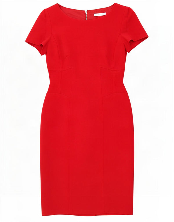 Marks & Spencer Damen Etuikleid UK 8 Small Rot Polyester