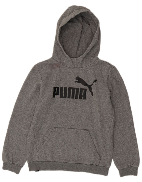 Puma Kapuzenpullover mit Grafik für Jungen, 11–12 Jahre, Größe L, Grau, Baumwolle