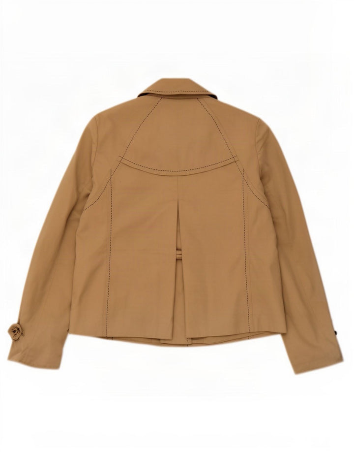 Tommy Hilfiger Damen Militärjacke UK 10 Small Beige Baumwolle