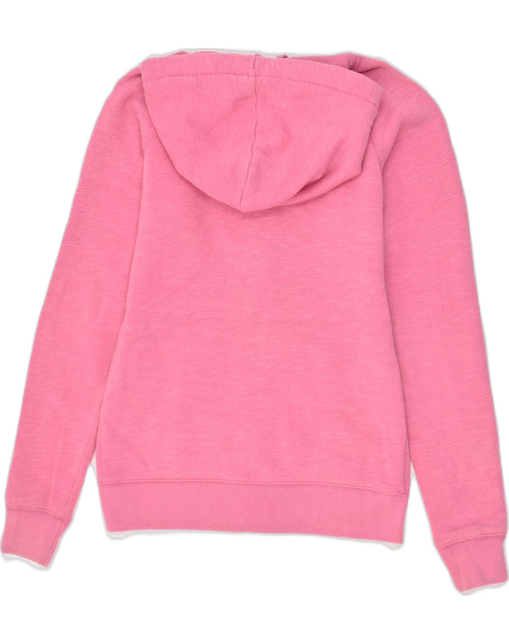JACK WILLS Womens Zip Hoodie Sweater UK 8 Small  Pink Polyester | Vintage Jack Wills | Thrift | Second-Hand Jack Wills | Used Clothing | Messina Hembry 