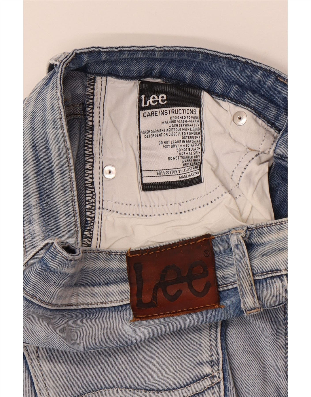 LEE Damen Distressed Skinny Jeans W30 L31 Blaue Baumwolle