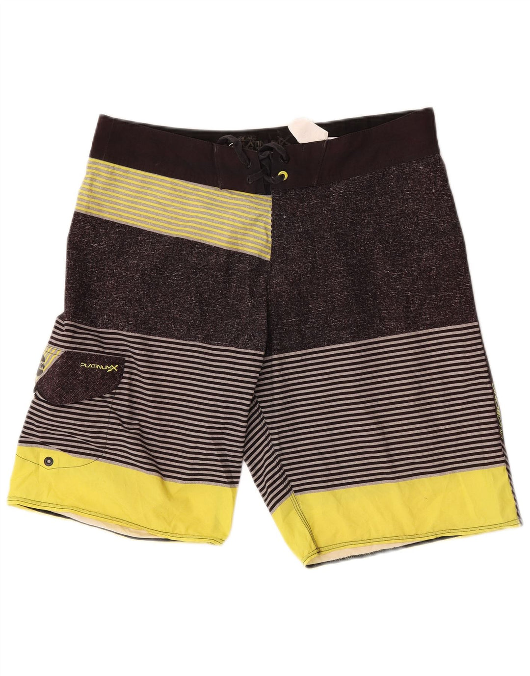 Billabong Herren-Badeshorts, großes grau gestreiftes Polyester