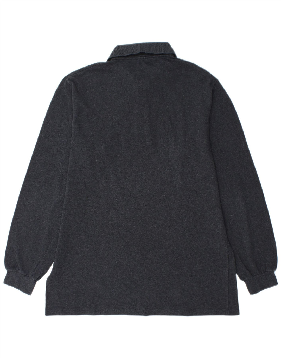 Lacoste Herren-Langarm-Poloshirt, Größe 4, mittelgraue Baumwolle