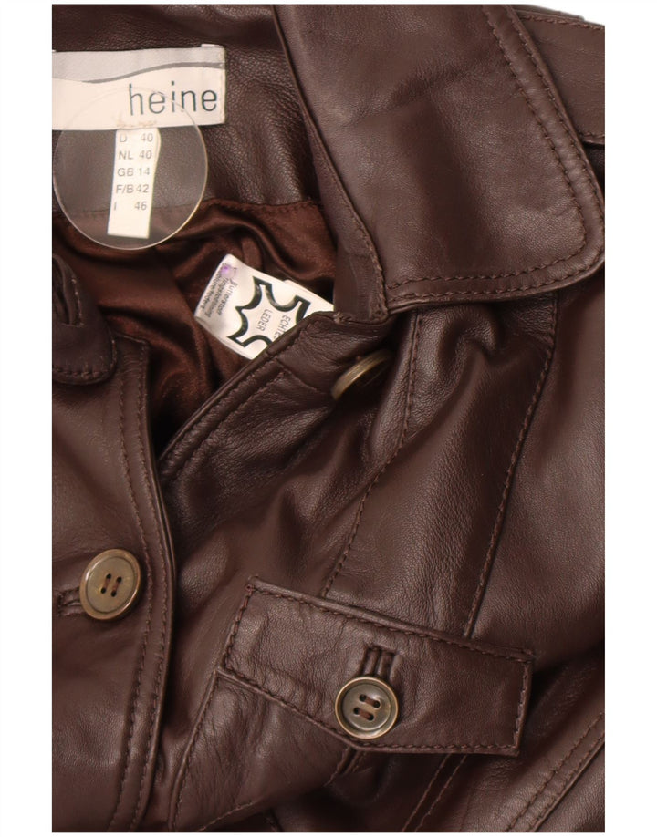 Heine Damen Militärlederjacke UK 14 Mittelbraunes Leder