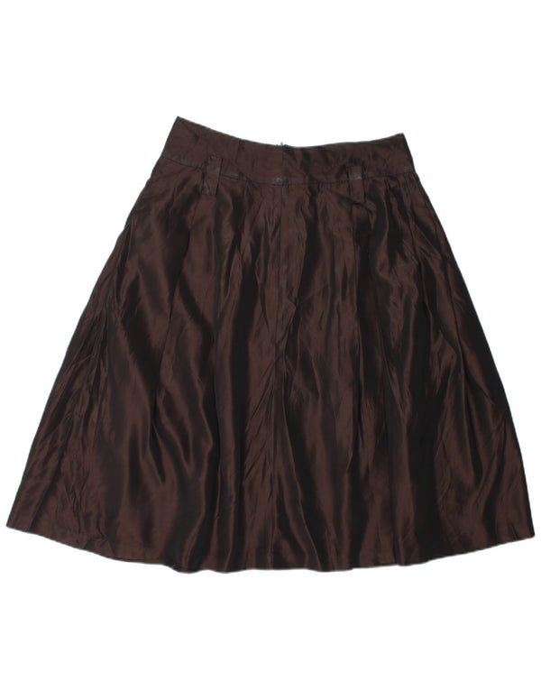 Zara Damen A-Linien-Rock Medium W28 Braun Rayon