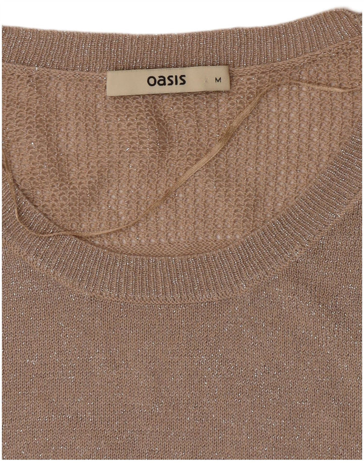 Oasis Damen-Pullover in Übergröße mit U-Boot-Ausschnitt, Gr. 14, Mittelbeige meliert