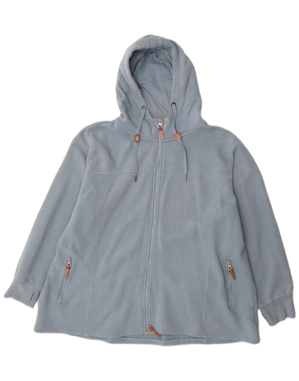 Kangaroos Damen-Kapuzenpullover mit Reißverschluss, UK 26/28 3XL, blaue Baumwolle