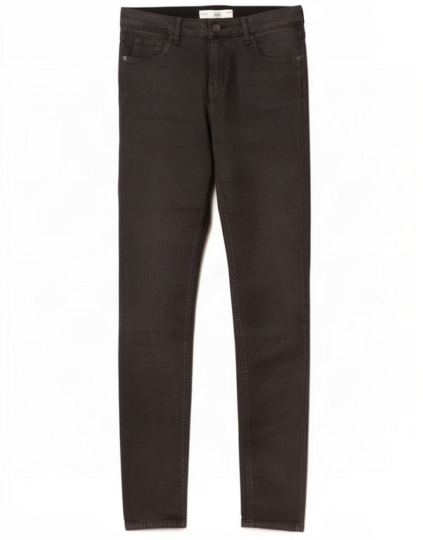 Topshop Damen Jamie Skinny Jeans W30 L31 Schwarze Baumwolle