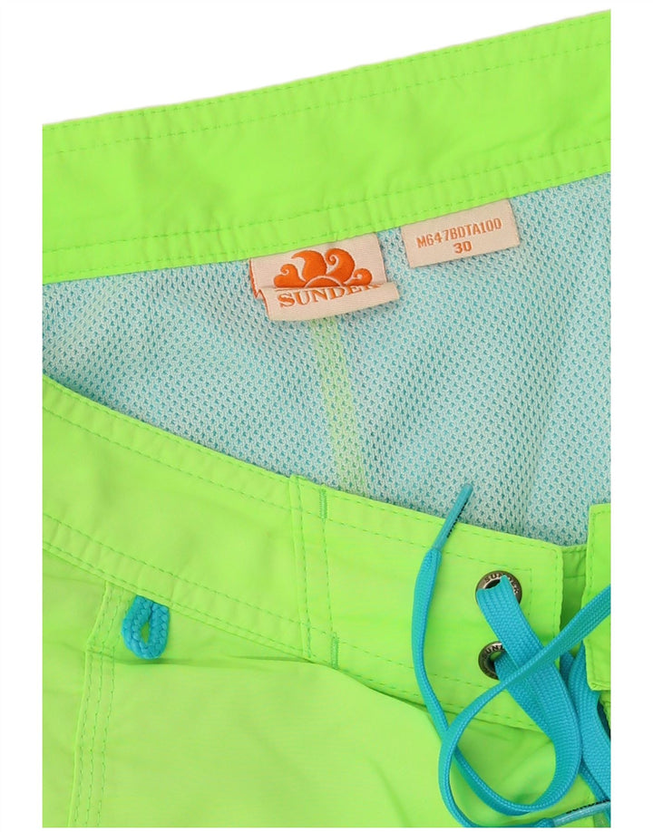 Sundek Herren-Badeshorts mit Grafik, mittelgrün, Polyester