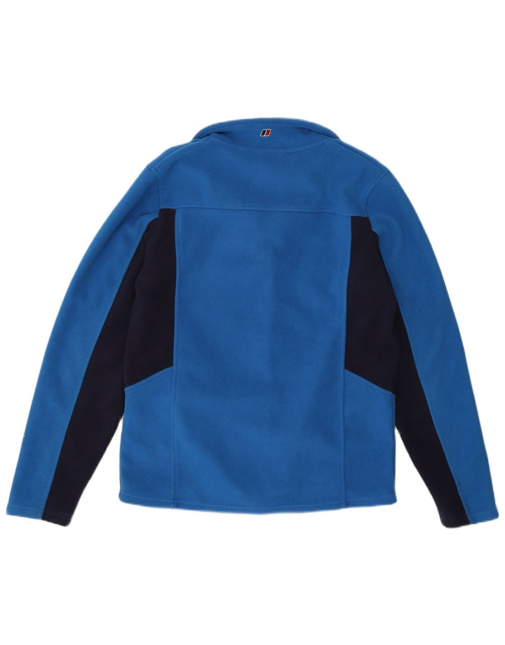 Berghaus Fleecejacke für Mädchen, 14–15 Jahre, blaues Colourblock-Polyester